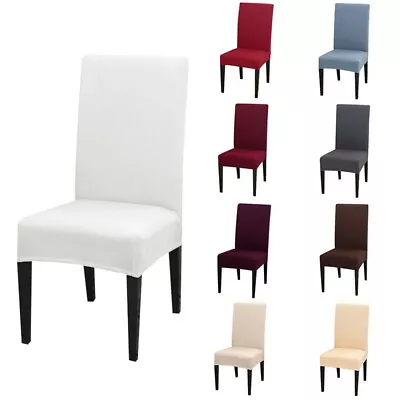 1/4/6/8Pcs Stretch Dining Chair Covers Slipcover Spandex Wedding Cover Protector • $6.99