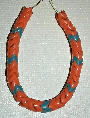 Antique Czech Glass Interlocking European Snake Vertebrae Beads African Trade • $9.68
