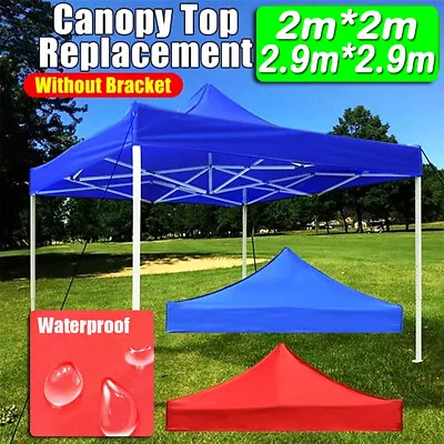 Outdoor Gazebo Top Cover Cloth Roof Replacement Fabric Tent Canopy 2x2m 2.9x2.9m • $31.34