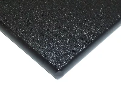 Black Marine Board HDPE Polyethylene Plastic Sheet 1/4” - 0.250  Thick Textured • $24.05