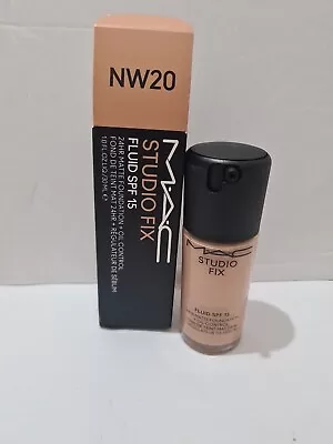 Mac Studio Fix Fluid Spf15  Matte Foundation 30ml- Shade:nw20 • £22.50