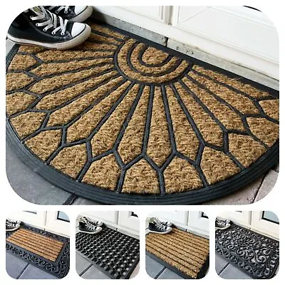 Doormats Coir Rubber Outdoor Durable  Quality Non Slip Dirt Catcher Cheap Mats • £7.95