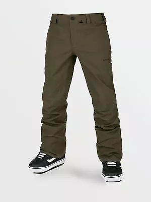 VOLCOM Mens Snowboard Snow - 5-POCKET TIGHT PANTS - DARK GREEN • $90