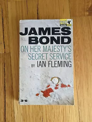 James Bond On Her Majesty's Secret Service By Ian Fleming Paperback 1965 PAN • $11.95