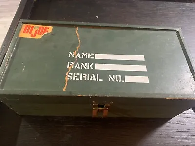 1964 Vintage GI JOE Foot Locker  Wooden Storage Box With Accessories • $100