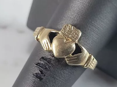 Mens Vintage Estate 14k Gold Irish Claddagh Ring 4.8g #E6552 • $450