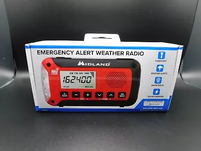 Midland ER50 Emergency Crank NOAA Weather Radio With AM/FM - Red • $35