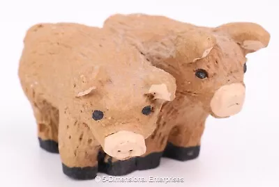 Miniature Pair Of PIGS Figurine 1 1/2  Long • $1.99