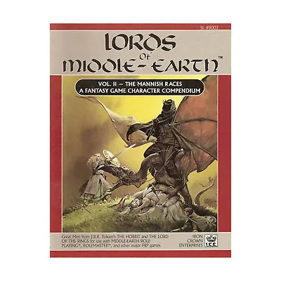 £76.68 • Buy ICE MERP 1st Ed Lords Of Middle-Earth #2 - The Mannish Races VG