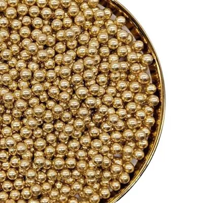 NIPEOR Gold Sparkling 7mm Pearls SprinklesEdible Golden 7mm Sparkling Pearls • $20.94