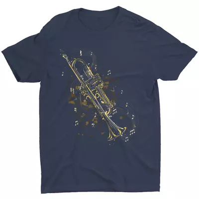 Trumpet Instrument Musical T-Shirt Trumpeter Gift Notes Graphic Cotton Men Women • $16.99