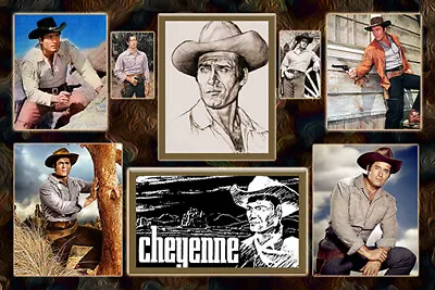 $5.50 • Buy 4 X6  MAGNET COLLAGE - CHEYENNE  TV Western Heroes  Clint Walker
