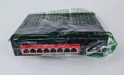 8 Port Gigabit PoE Switch 2 Gigabit Uplink 802.3af/at Compliant 120W Version V6 • $29.99