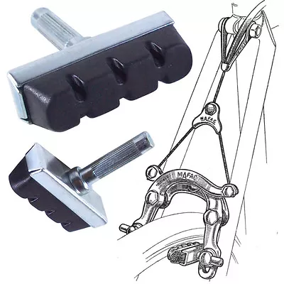 Pair Bike Brake Pad Block Pads Shoe Vintage Insert Cantilever L'eroica Cycle • $11.99