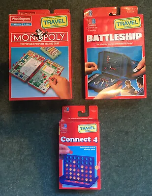 £12 • Buy Monopoly / Battleship / Connect 4 Travel Edition Board Games - VGC Bargain 