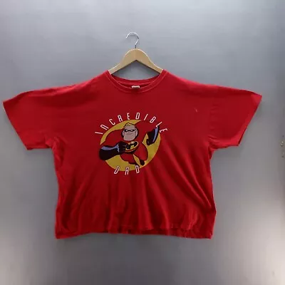 Incredibles T Shirt 3XL Red Graphic Print Dad Comic Short Sleeve Mens • £7.99