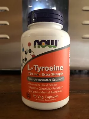 L-Tyrosine Extra Strength 750 Mg 180 Servings (capsules) NOW Foods FREE Shipping • $19.95