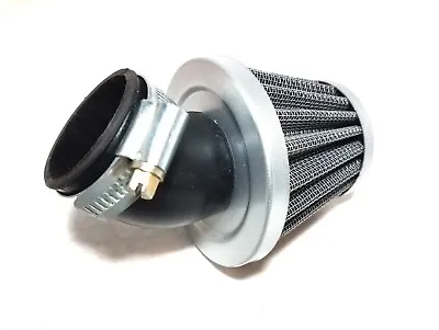 34/35mm Silver Air Filter W/ Hose Clamp 50cc 70cc 90cc 110cc Atv Go Kart Buggy  • $11.95