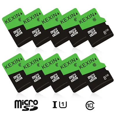 Kexin High Speed Ultra Micro SD Card Lot 5/10pcs 8GB UHS-I Class 10 SD TF Cards  • $240