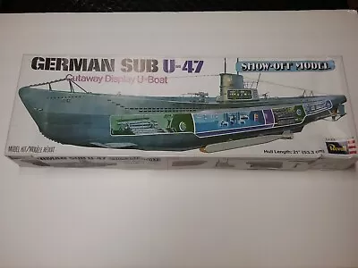 1/125 Revell German WWII Sub U Boat U-47 W/ Interior Boat Ship Model RARE H384 • $45