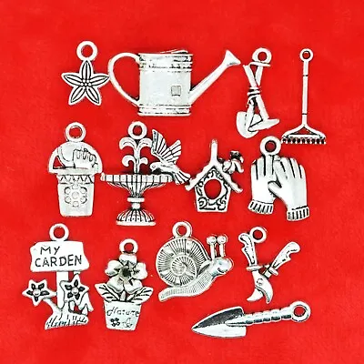 Tibetan Silver Gardening Theme Charm Pendant Bead Finding Jewellery Making • £2.39