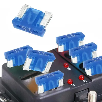 10pcs 15AMP APS/ ATT Fuse Short Low Profile Mini Blades For Honda Toyota Lexus • $6.63