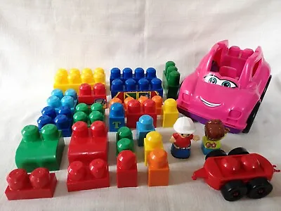£7.99 • Buy Mega Bloks First Builders Big Car Pink, Driver & Extra Blocks 25 Pc Christmas