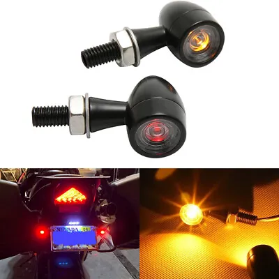 Motorcycle LED Bullet Mini Turn Signal Brake Light Blinker For Bobber Cafe Racer • $14.65