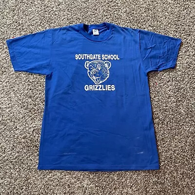 Vintage 80's T-shirt Size L Blue Velva Sheen School - Pre-owned • $12.99