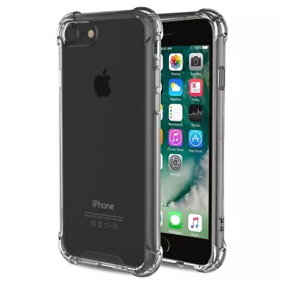 Soft Clear Bumper Case For IPhone 7 8 7+ 8+ Plus Shockproof Heavy Duty • $6.90