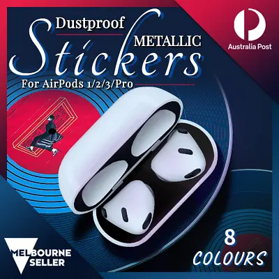 $4.95 • Buy Iron Shavings Metal Film Sticker Dust Guard Protective Cover AirPods 1/2/3 PRO