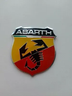 2x FIAT ABARTH 3D METAL BADGE LOGO EMBLEM STICKER GRAPHIC DECAL 500 595 SPIDER • $17.70