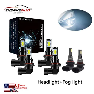 For GMC Sierra 1500 2500 HD 2003 2004 2005 2006 LED Headlight Fog Light Bulbs • $35.51