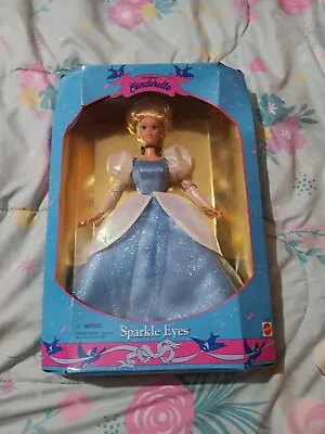$14.99 • Buy 1995 BARBIE CINDERELLA Doll SPARKLE EYES Mattel New In Box Walt Disney Vintage