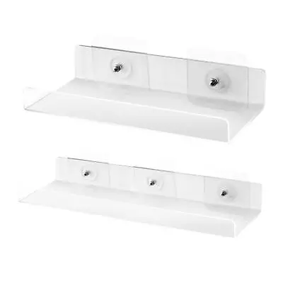 Self Adhesive Acrylic Bathroom Shelves No Drill Stable Wall Mounted Shelf  • $16.27