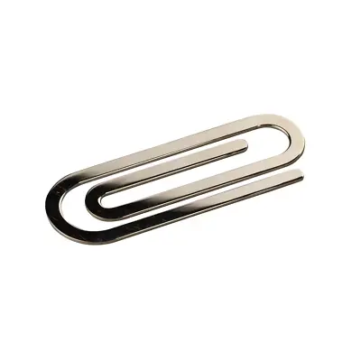 Paperclip Money Clip Long Flat 10K White Gold Over In Italy Size: 67x24x12mm • $439.99