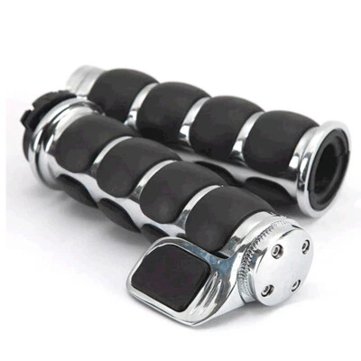 $32.99 • Buy Chrome 1  Motorcycle Handlebar Hand Grips For Yamaha V-Star 650 950 1100 1300