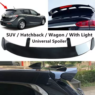 Universal For Mazda 3 2010-2013 Rear Tailgate Roof Spoiler Wing W/ Light ABS • $88.49