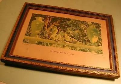 Vintage    The Garden Of Allah      Maxfield Parrish Print In Original Frame  • $95