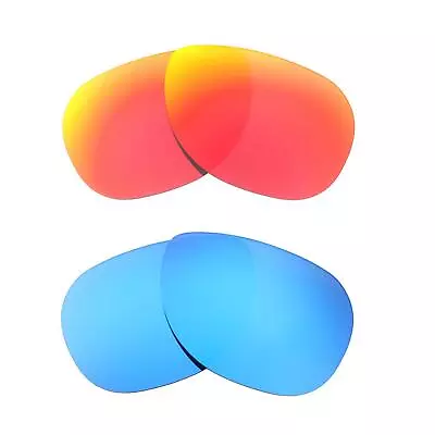 Walleva Fire Red + Ice Blue Polarized Replacement Lenses For Maui Jim Guardrails • $34.99