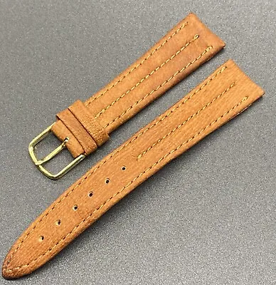 Vintage 18mm Suede Tan Color Genuine Leather Watch Strap SN201 • £11.95