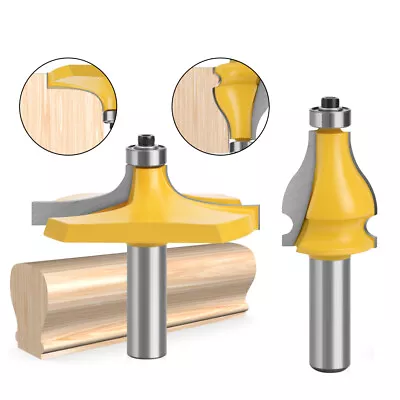 2pcs Router Bits Set Handrail Molding 1/2'' Shank Wood Milling Cutter Tool • $19.89