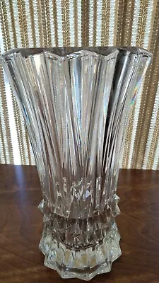 1998-2003 Mikasa Crystal Rainier Pattern 10 1/4  Vase Beautiful Vase! • $9.99