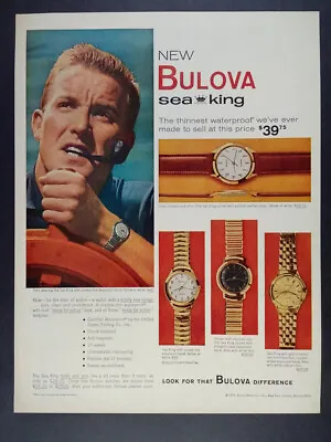 $9.99 • Buy 1959 Bulova Sea King Watches 4 Watch Models Photos Vintage Print Ad
