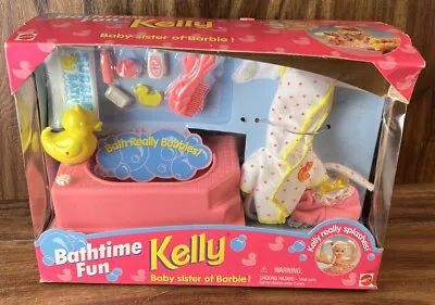 Bathtime Fun Kelly Little Sister Of Barbie Doll Playset Vintage 1995 W/ Box • $17.95