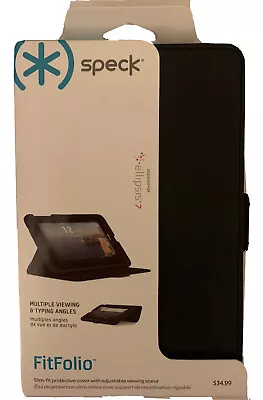 Speck FitFolio Folio Leather Case W/Stand Cover For Verizon ELLIPSIS 7 Black • $11.99