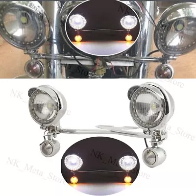 Fog Passing Turn Signal Light Bar For Yamaha V-Star Vstar 950 1100 1300 Classic • $92.18