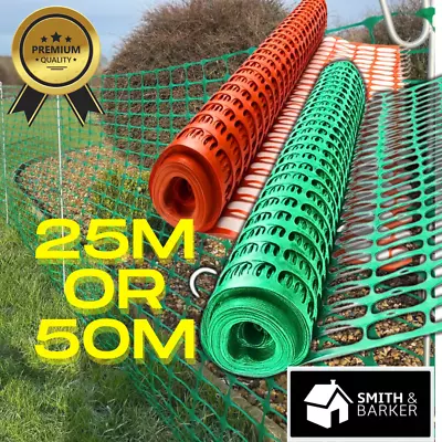 Barrier Fencing Mesh *PREMIUM* Heavy Duty Garden Plastic Fence Pins Temporary • £3.99