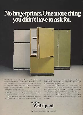 1977 Whirlpool Refrigerator Appliance Vintage Print Ad 70's Advertisement • $8.98