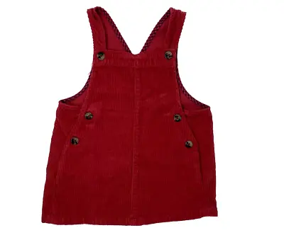 Zara Girls 3-4 Red Corduroy Jumper Dress • $14.99